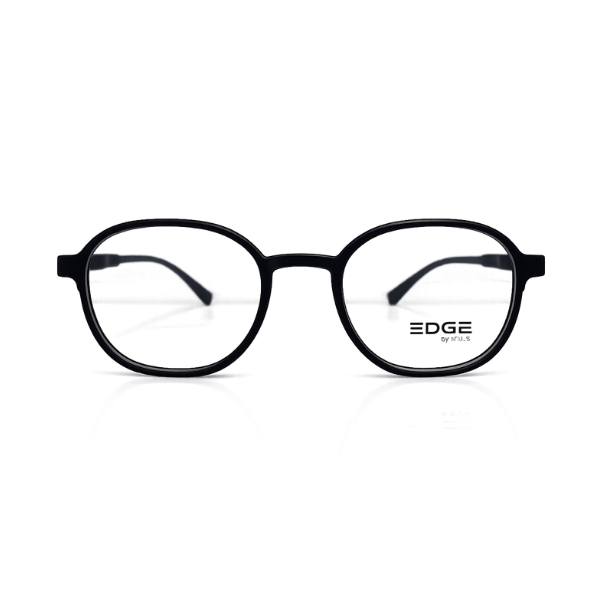 EDGE Black Round Eyeglasses