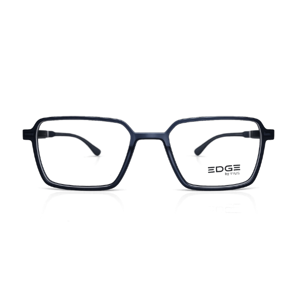 EDGE Navy Blue Rectangle Eyeglasses