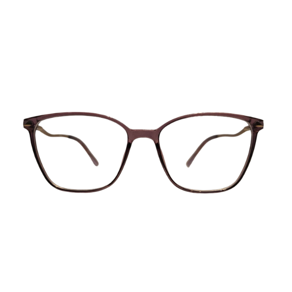 IRIS Burgundy Geometric Frame