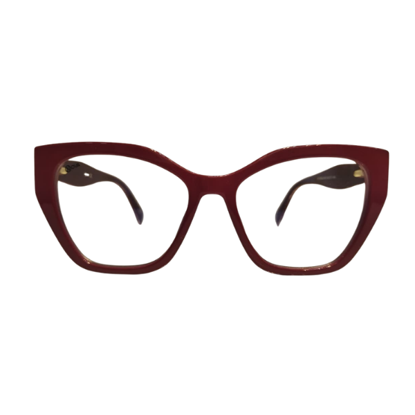 NOVA Burgundy Bold Cat-Eye Eyeglasses