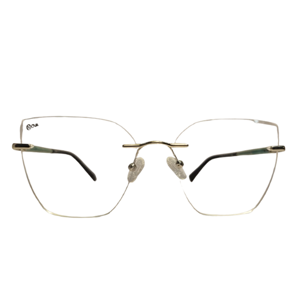 NOVA Gold Rimless Geometric Eyeglasses