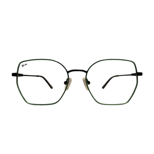 NOVA Green Geometric Metal Eyeglasses